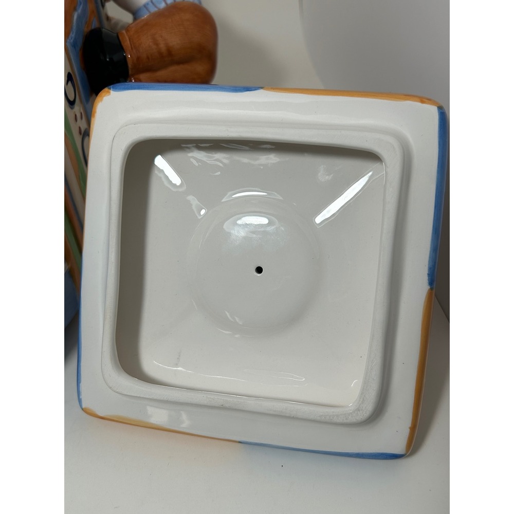 Lotus 1999 Handcrafted Ceramic Dreidel Cookie‎ Jar Hanukkah Holiday Decor Large - Picture 9 of 11